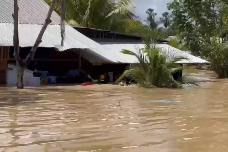 Inondations  à  Saint-laurent le dimanche 8 août en début de journée.