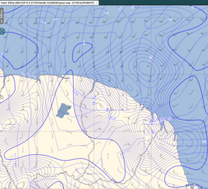 Des conditions en haute altitude favorisant les développements nuageux associés aux fortes pluies