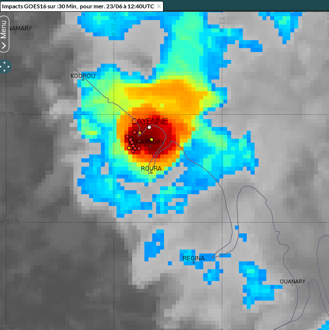 Image satellitaire dans le canl de l'infrarouge.