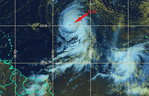Cyclone Kirk observé par imagerie satellitaire