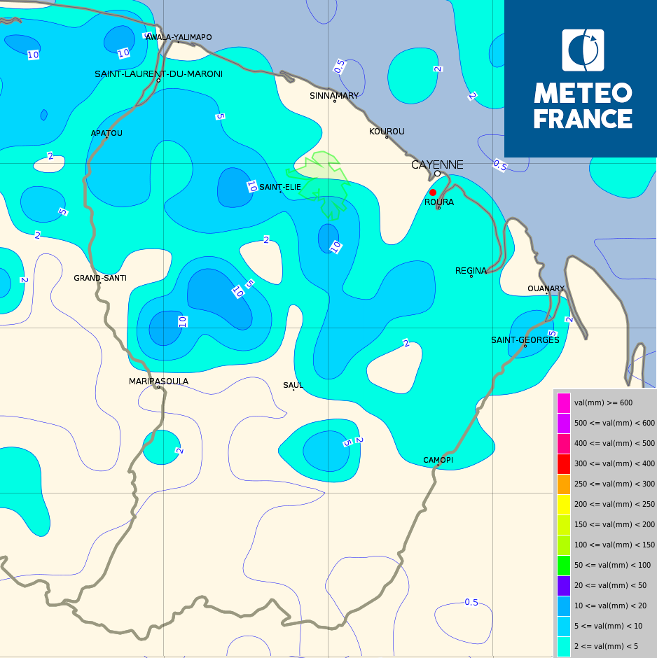  cumuls de pluie de la journée du dimanche 11 septembre 2022