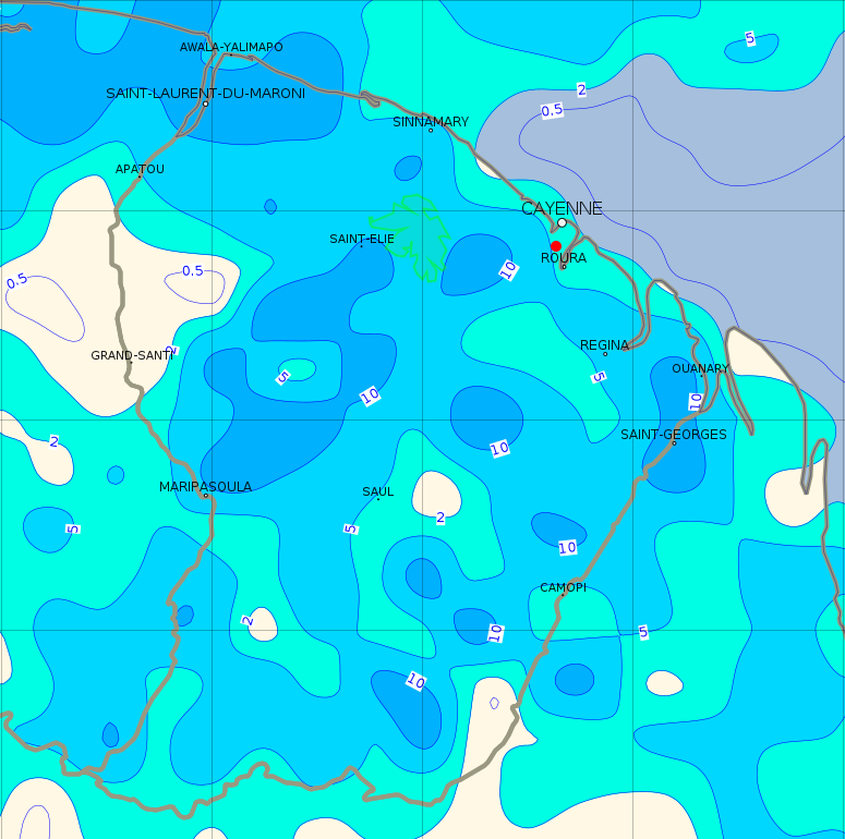 Cumul de pluie pour la journée du samedi 20 août