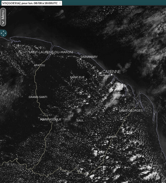 Image satellite du 8 août 2022 à 15 heures locales