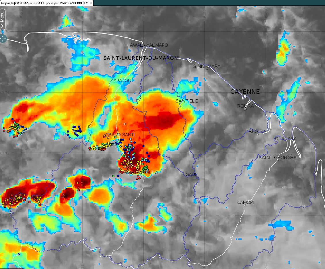 Orages sur le maroni jeudi  26 mai en début de soirée