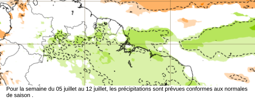 Prévisions mensuelles du 5 juillet au 12 juillet ( ECMWF)