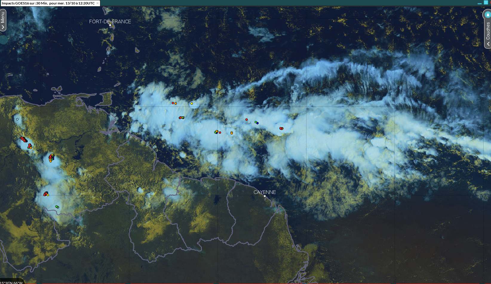 Image satellitaire de mercredi 13 octobre