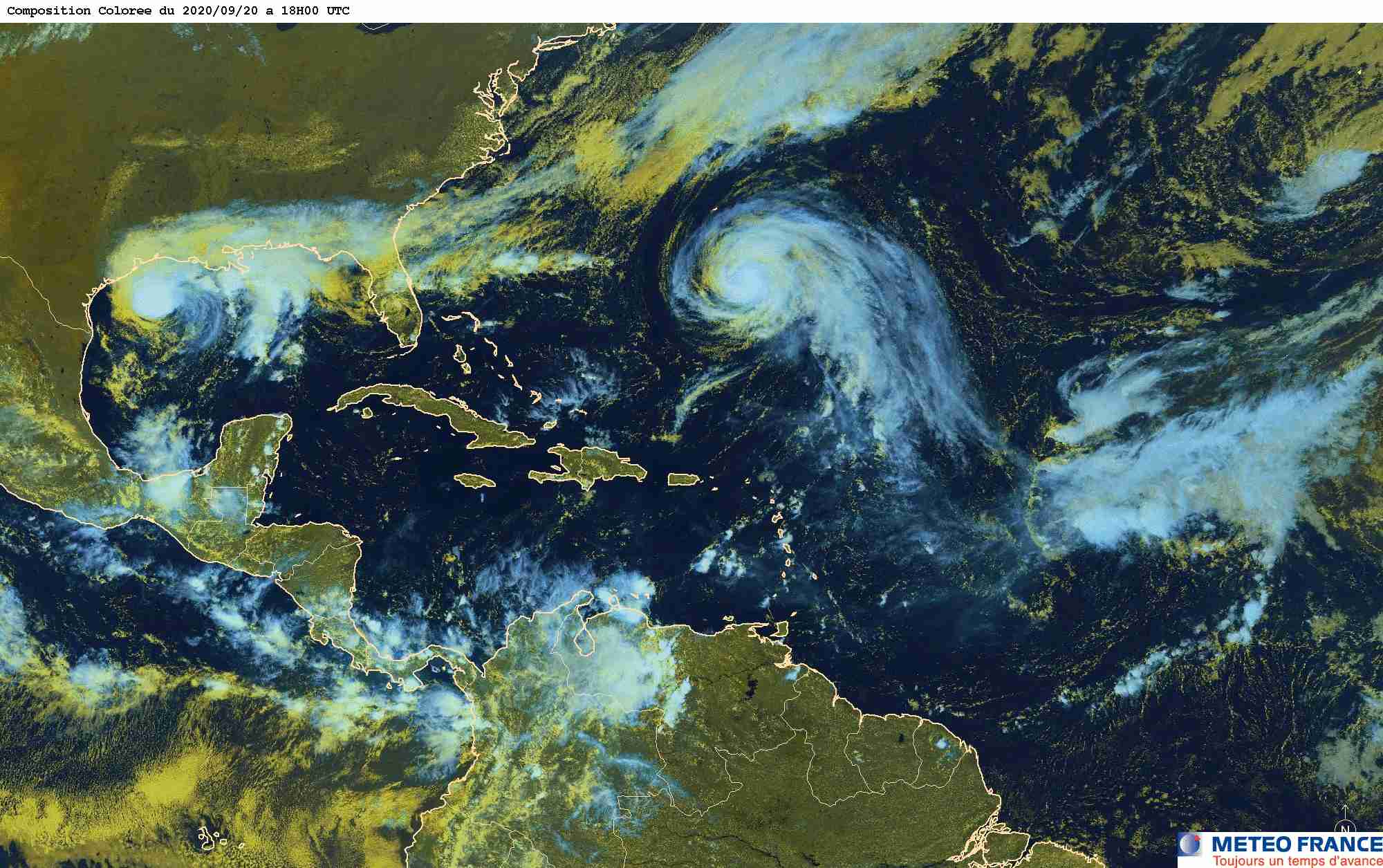 Image satellitaire du 20 septembre 2020