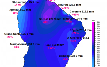 Carte pluies Août 2022