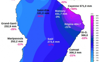 Carte pluviométrique Avril 2024