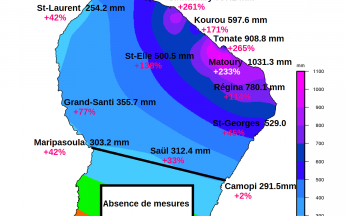 Carte pluies de février 2022