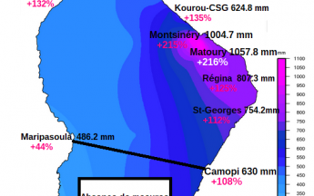Carte pluies de mars 2022