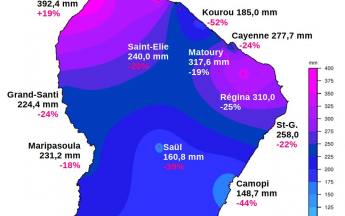 Carte pluviométrique juin 2024