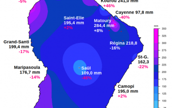 Carte pluviométrique juillet 2024