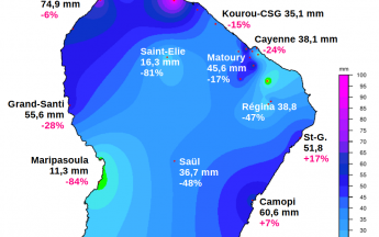 Carte des pluies mensuelles OCT 2024
