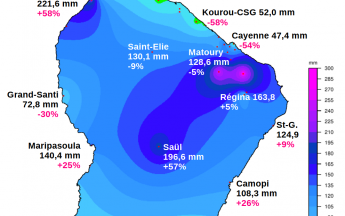 Carte des pluies mensuelles NOV 2024