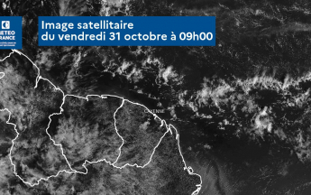 Image satellitaire du 31 octobre illustrant la proximité de la ZCIT