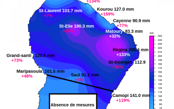 Carte pluies d'octobre 2021