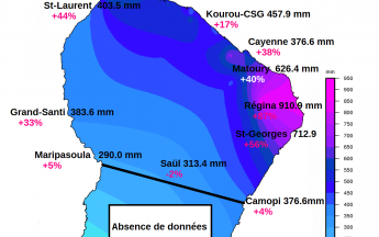 Carte pluies d'avril 2022