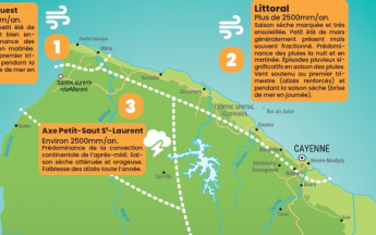 Les 5 zones climatiques de Guyane