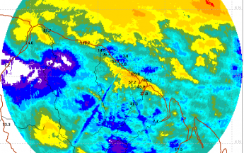 Lame d'eau en 24 heures montrant les fortes pluies du dernier jour de mai 2021