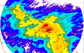 Les impressionants cumuls de pluies du 19 avril au 20 avril ( à partir des images radar)