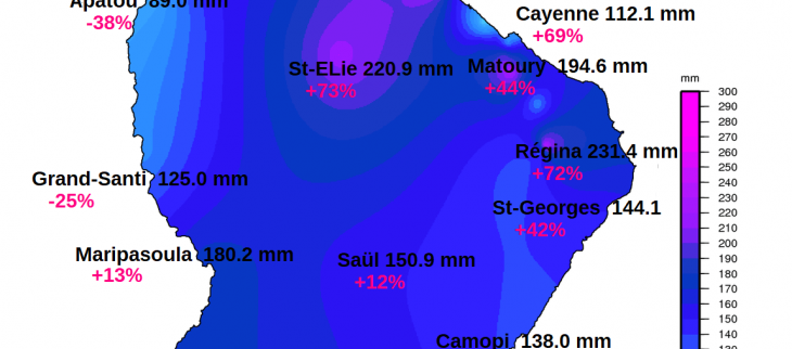 Carte pluies Août 2022