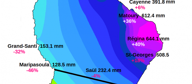 Carte pluies de janvier 2022