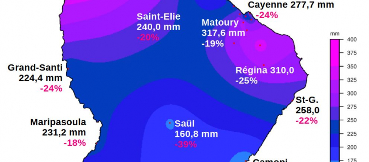 Carte pluviométrique juin 2024