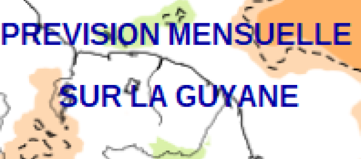 Carte prevision mensuelle sur la Guyane