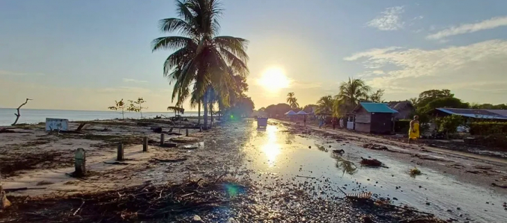 Awala-yalimapo le  6 octobre après la submersion de la nuit