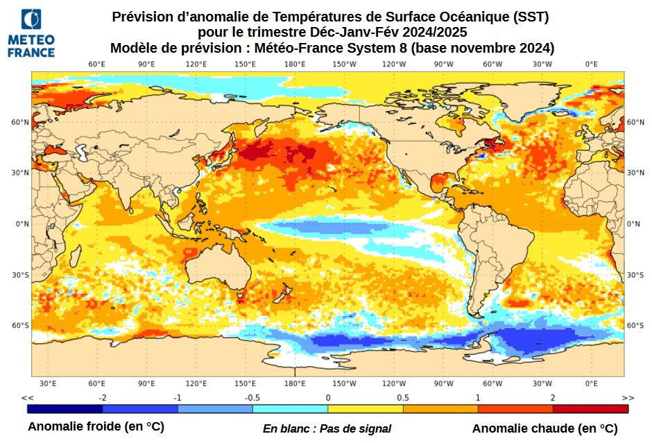 Carte SST DJF 2025
