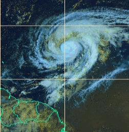 Image 1  Ouragan TEDDY vu par le satellite météo GOES16  le 16 septembre 2020