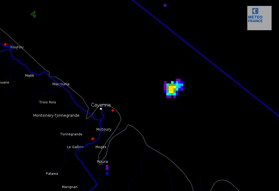 Image radar prise à 8h40 heure locale