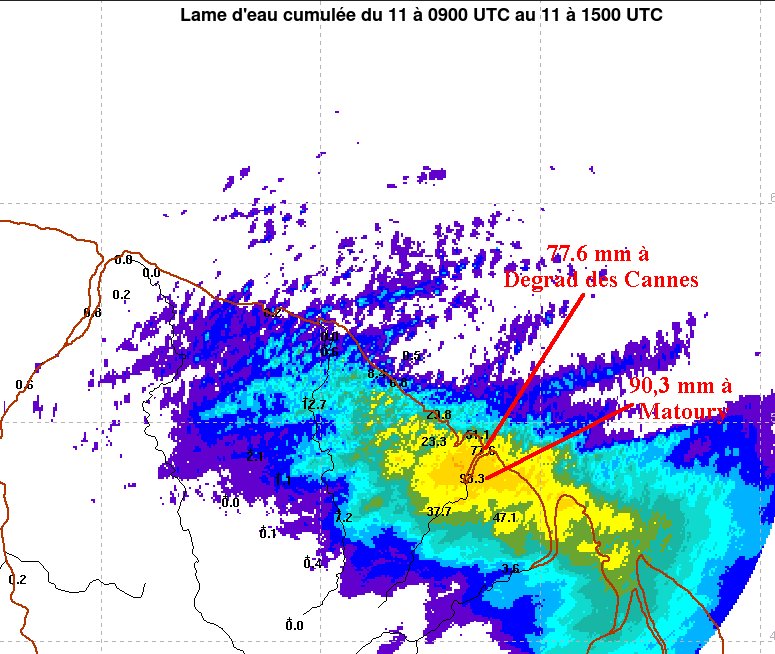 Précipitations de 6h à midi le 11 février 2026