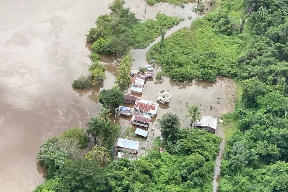 Inondations sur le Maroni, de nombreux Kampoes sont sous les eaux