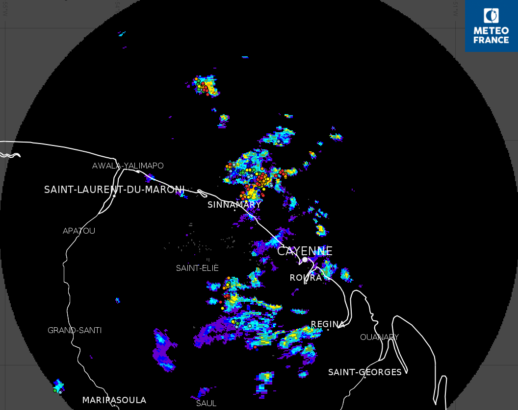 Image radar du 16 août  à 03h30 du matin