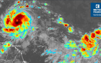 remontées orageuses dans le nord-ouest de la Guyane en marge de l'ouragan Beryl
