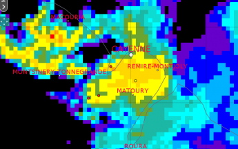 Image issue du radar du CSG le  23 juin 2021 à 09h35 locale