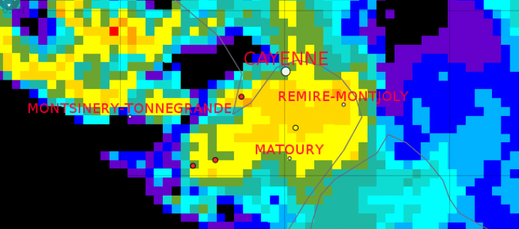 Image issue du radar du CSG le  23 juin 2021 à 09h35 locale
