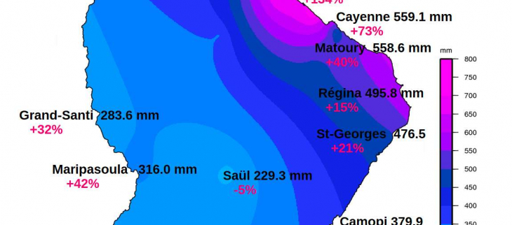 Carte pluies Janvier 2023