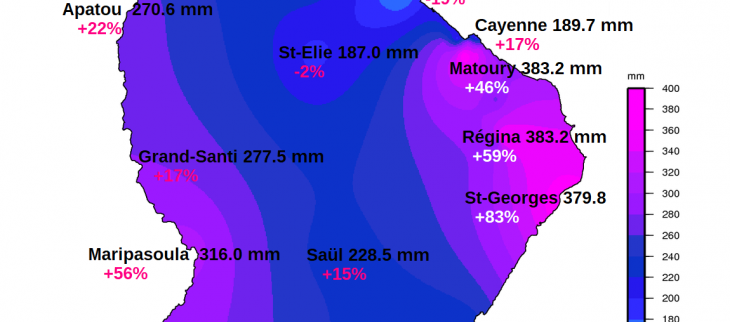 Carte pluies juillet 2022