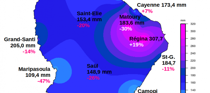 Carte pluies juillet 2023