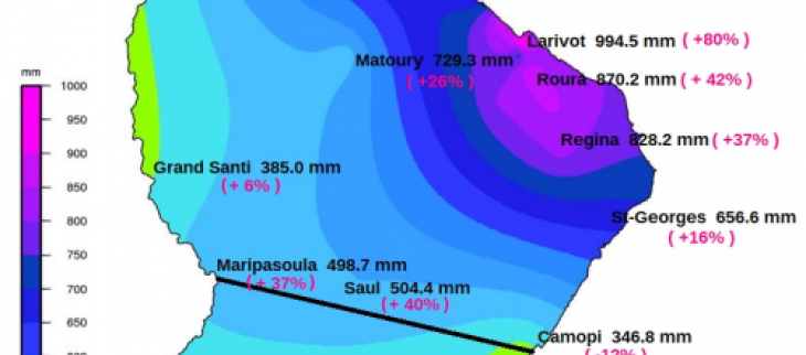 Carte pluviométrie mensuelle Mai 2021 Carte pluviométrie mensuelle Mai 2021