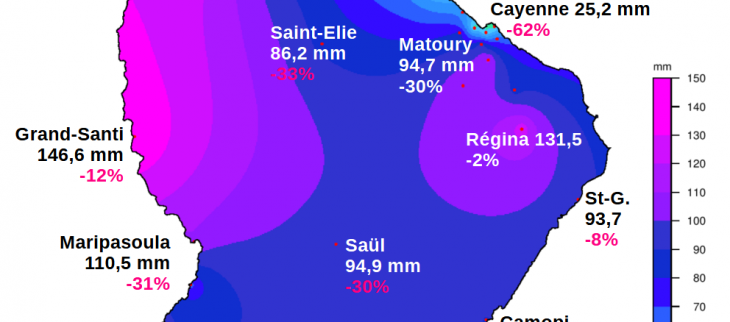 Carte pluviométrique août 2024