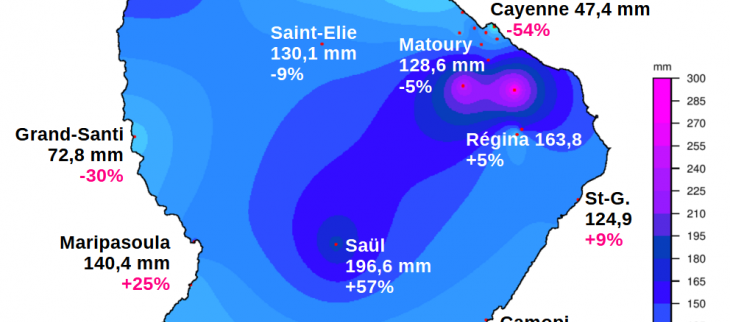 Carte des pluies mensuelles NOV 2024