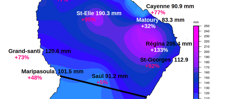 Carte pluies d'octobre 2021