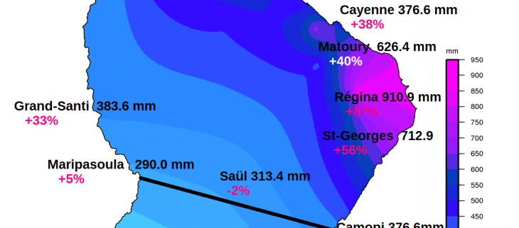 Carte pluies d'avril 2022