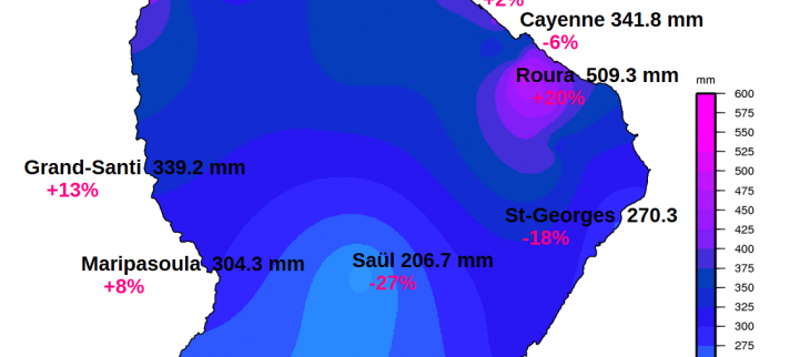 Carte pluies juin 2022