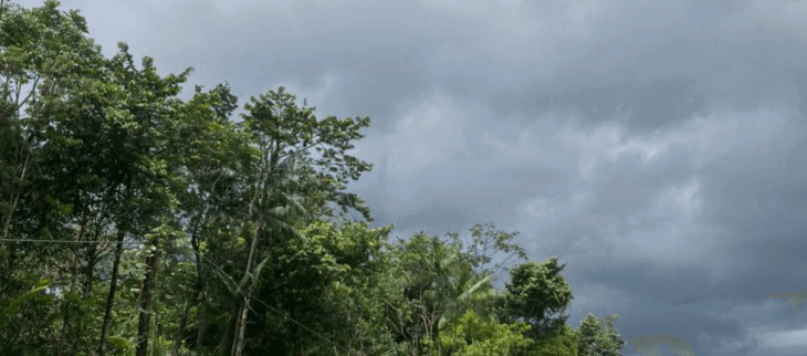 Début décembre 2021, le ciel se charge de nuages menaçants le long de la route de l'Est