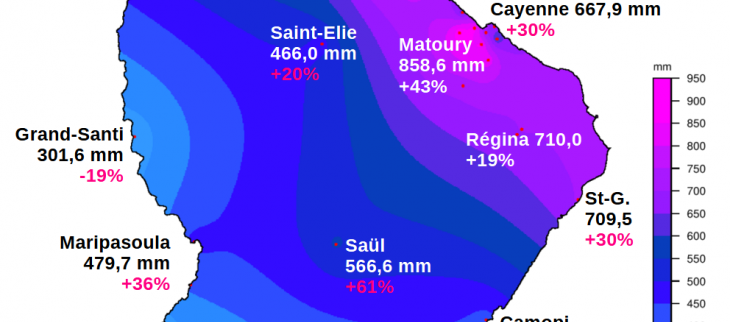 Carte pluviométrique Mai 2024